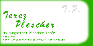terez plescher business card
